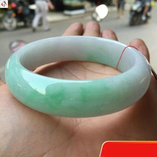 玉石手鐲 翡翠手鐲 老坑翡翠玉綠飄花冰糯種玉手鐲高雅女款玉飾品帶飄綠送禮