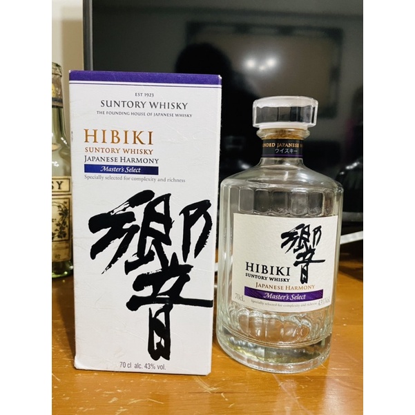 日本威士忌 響 空酒盒+空酒瓶 裝飾瓶