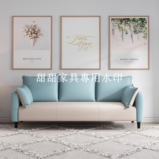 甜甜家具店# 北歐科技佈藝沙發小戶型客廳服裝店簡約雙人三人座公寓齣租房沙發