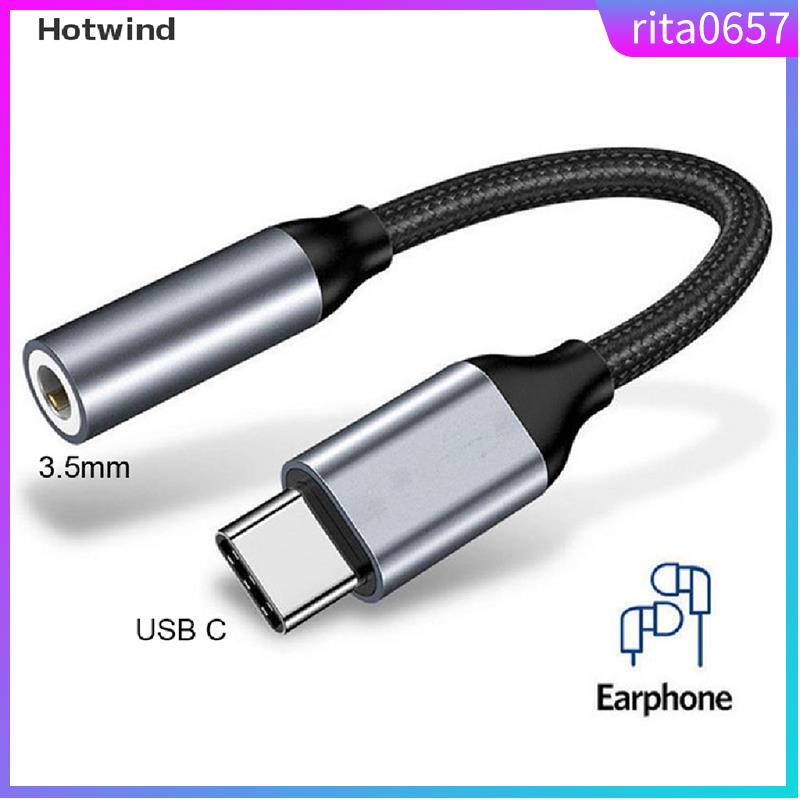 Type C To 3.5 Jack Earphone USB C To 3.5mm AUX Headphones Ad