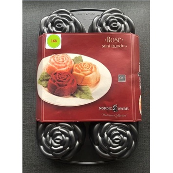 美國 Nordic Ware Rose mini Bundt 諾迪威玫瑰迷你邦特烤盤 不沾烤模 烤盤 烘焙用具 磅蛋糕