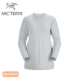 【ARC'TERYX 始祖鳥 女 Quadra 快乾長袖圓領衫《空氣灰》】26833/排汗衫/登山衣/長袖T恤/運動衫