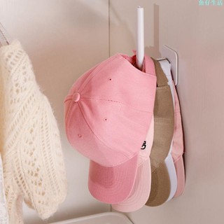 【魚仔精品】免打孔掛鉤帽子收納粘鉤掛帽架玄關臥室衣櫃衣帽整理壁掛置物架