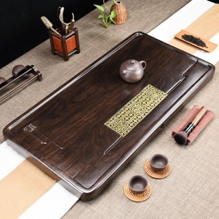 【茶盤茶具 託盤 實木 功夫茶具】電木茶盤德國花梨黑檀簡約電膠木新款家用辦公仿實木茶臺泡茶託盤cck1030107