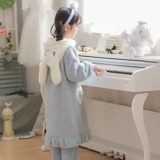 G睡衣冬季女童珊瑚絨睡衣毛絨加厚寶寶家居套裝兒童睡袍玉桂狗睡衣冬季女童珊瑚絨睡裙加絨加厚寶寶家居服套裝