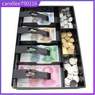 Cash Coin Register Drawer Storage Box With 4 Bill And 3 Coin