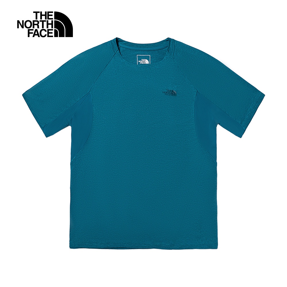 The North Face北面男款藍色吸濕排汗透氣短袖T恤｜7WD3EVP