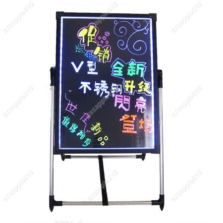 led電子螢光板 充電款看板 夜光閃光展示版 宣傳商用手寫發光黑板 螢光板黑板#zxcapple615