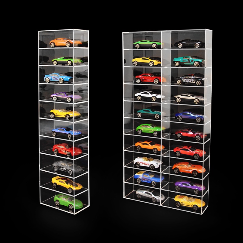【SK精選】1：64 玩具車模展示架 40格 透明模型收納架 收納盒 陳列柜 小汽車防塵盒 台灣出貨