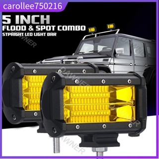 72W Yellow LED Fog Light Bar for Truck Tractor Work Light Ba