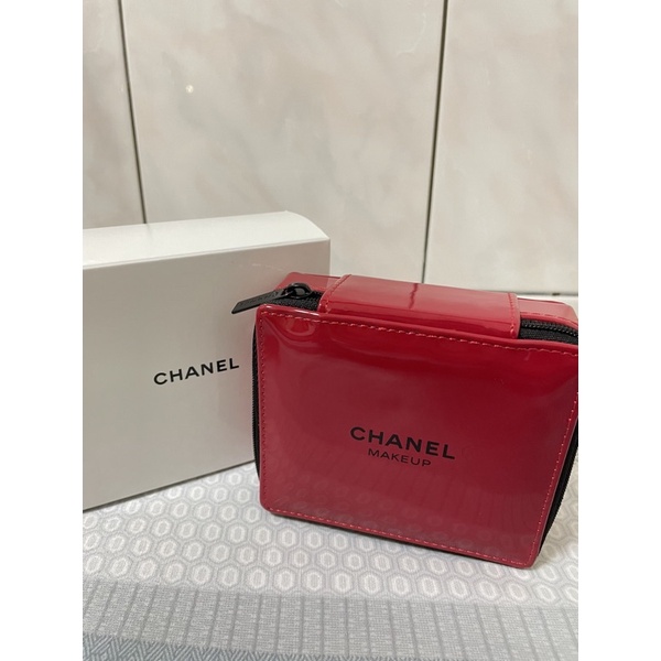 全新專櫃正品Chanel 香奈兒 超炫耀唇膏漆皮紅化妝包 唇膏包 口紅包 化妝包 收納包