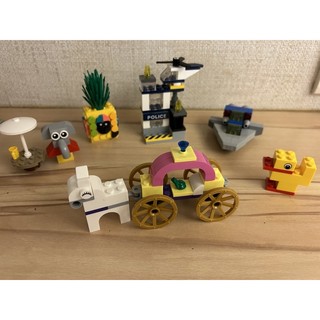 樂高積木Lego鳳梨大象南瓜馬車飛機警察局鴨子
