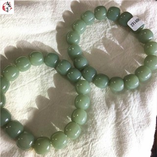 玉石手鍊 男女款精品和田玉且末藍手串老形珠手鏈保真和田玉手串