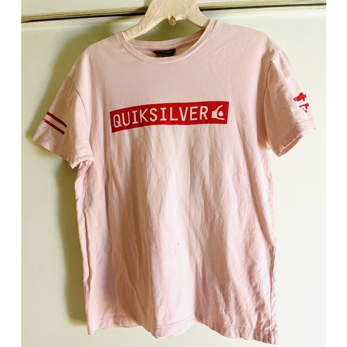 ［台北出貨］極限戶外運動品牌QUIKSILVER粉紅色短T