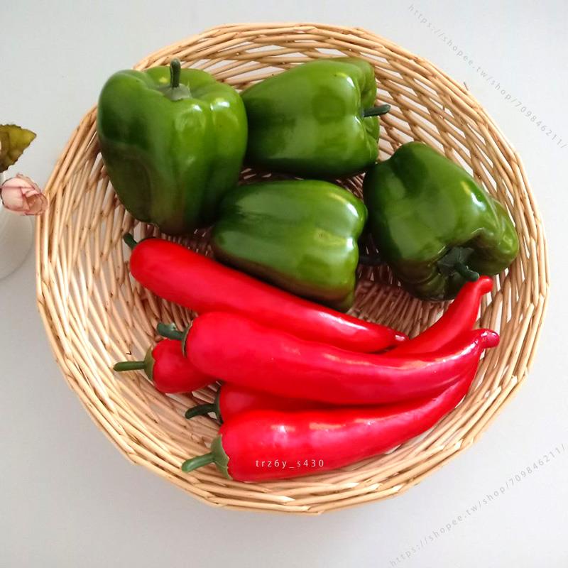 臺灣模具🥕🥕仿真紅辣椒青椒假的蔬菜模型拍攝教學益智農家樂裝飾品玩道具套裝不可食用