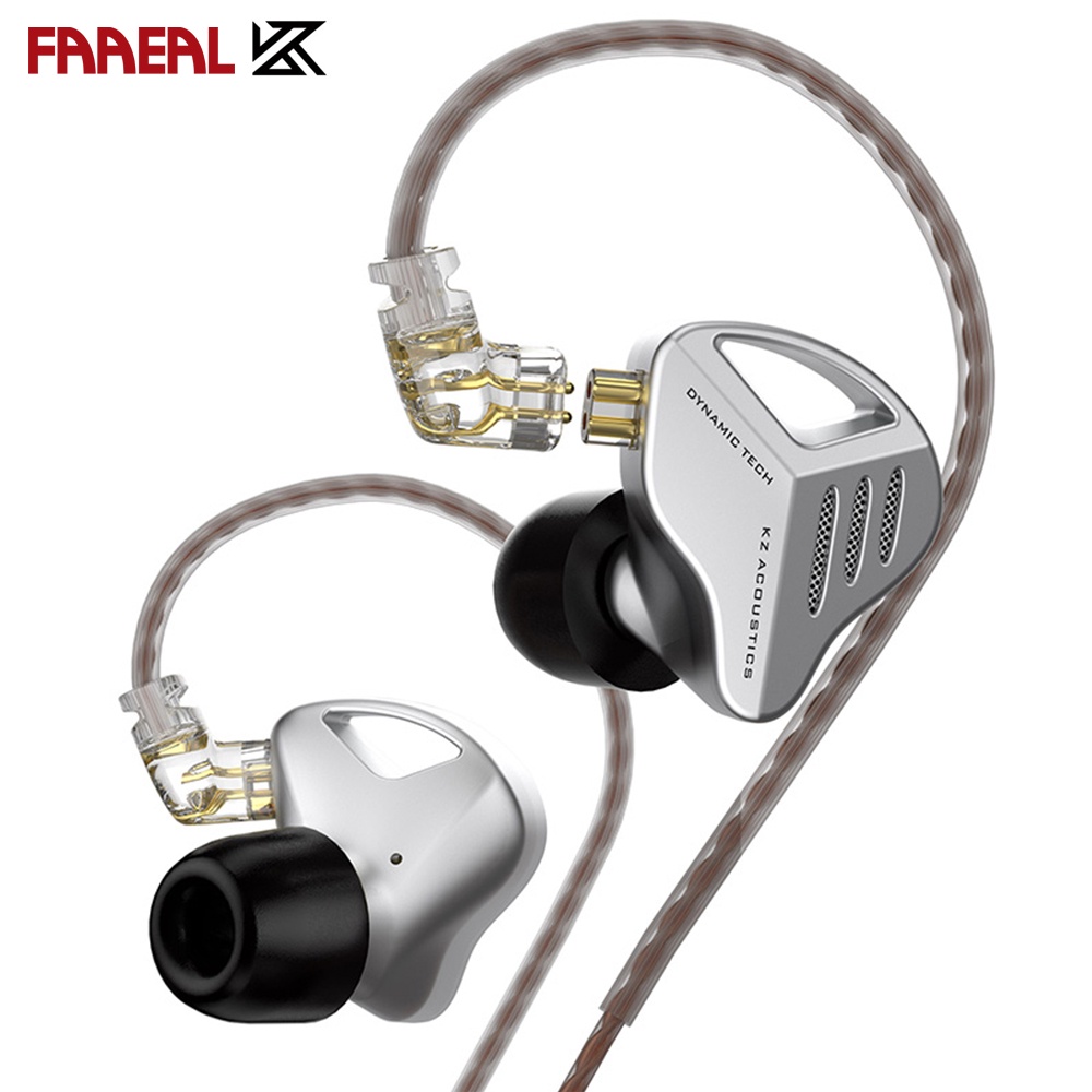 Kz ZVX 有線耳機 1 動態 HIFI 低音耳塞入耳式監聽耳機降噪運動跑步耳機