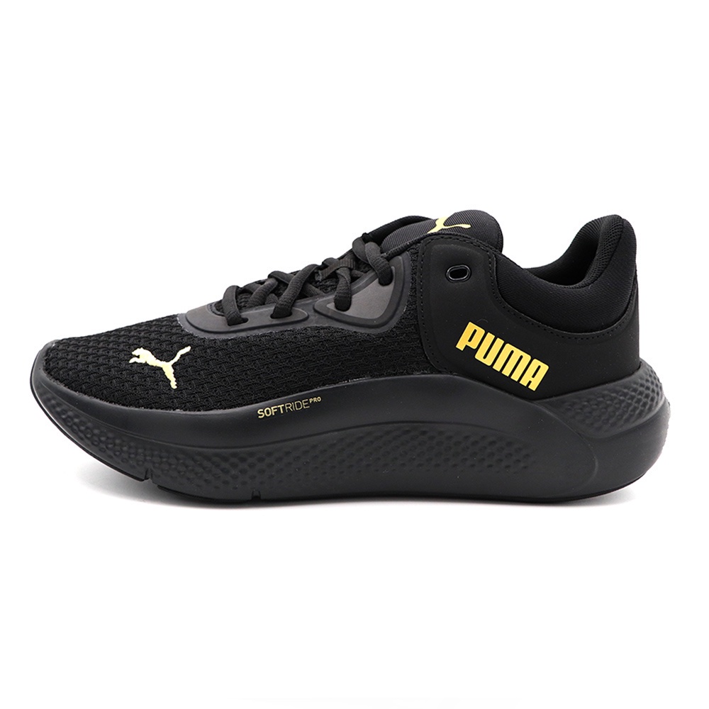 Puma Softride Pro Metallic Wns 黑金 網布 慢跑鞋 女款 J1715【37705801】
