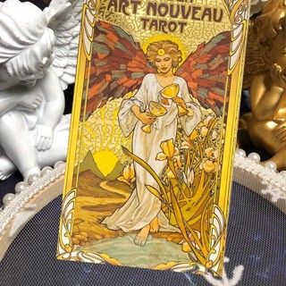 📢塔羅占卜 英文塔羅牌 Golden Art Nouveau Tarot黃金新藝術 塔羅牌桌遊卡牌k2blue02