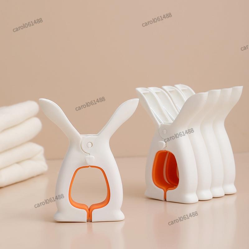 ✨桃園免運✨可愛兔子形狀日式無痕軟膠衣夾 曬衣夾 夾子 無痕衣夾 家用多功能晾衣夾 便攜防滑塑料夾 無痕曬衣夾 衣服精選