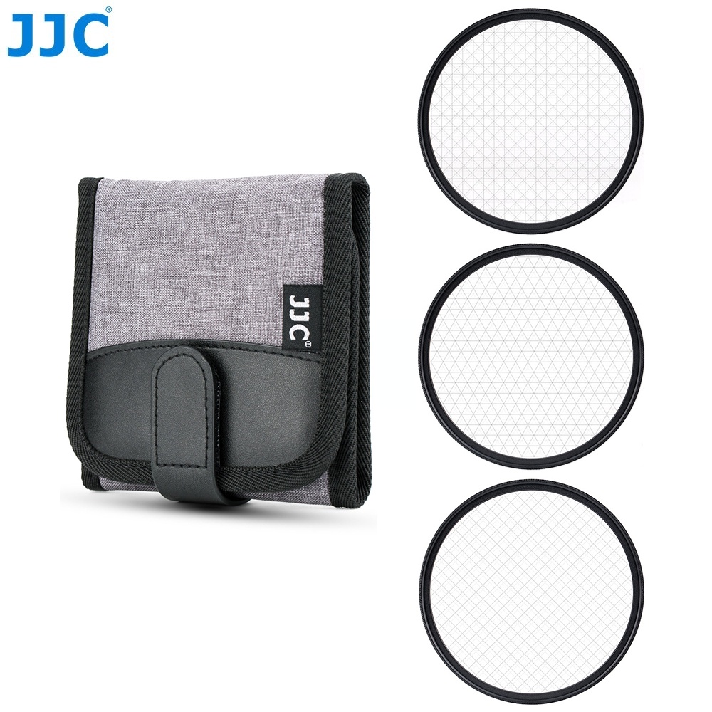 JJC 星光鏡套裝 4線 6線 8線星芒濾鏡和濾鏡包 佳能尼康索尼S等鏡頭適用