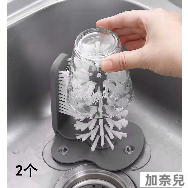 【免運現貨】2個洗杯子機器自動刷神器電動懶人刷奶瓶水杯360度清洗餐廳去茶漬【德藝全球購】