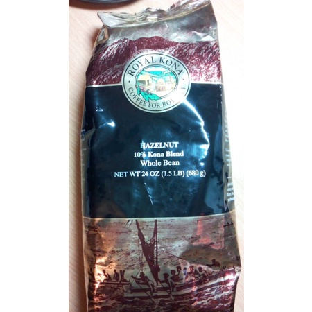ROYAL KONA COFFEE 10 %夏威夷皇家榛果24OZ 咖啡豆 是豆子喔 停產了，勿下單