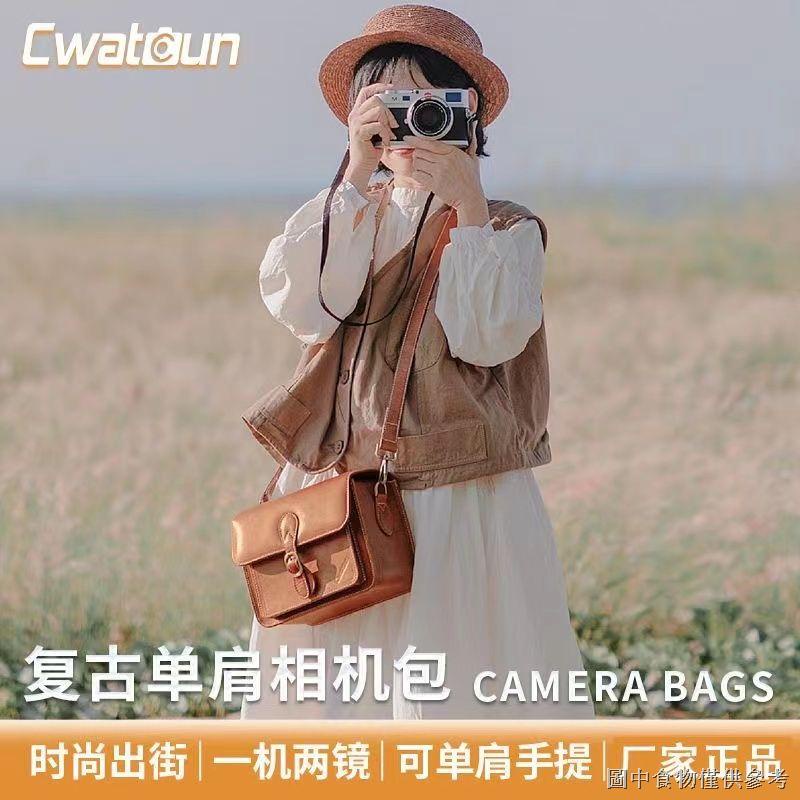 【斜跨男女戶外背包】【熱賣款】CADeN復古單肩相機包女攝影包微單單眼卡登專業斜挎手提攝影包
