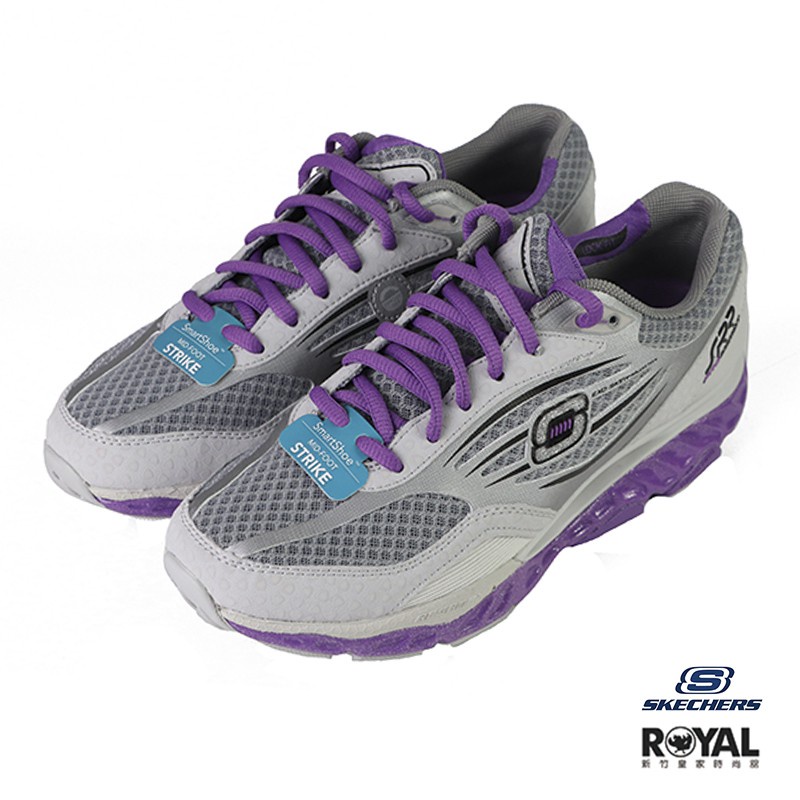 Skechers SRR 灰色 網布 足弓推進器 回彈力慢跑鞋 女款NO.J0593【新竹皇家99999742NVCL】