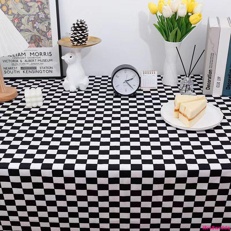 桌布-簡約日系卡通絨布桌布茶幾墊網紅桌面長方形餐桌布臥室拍照背景布