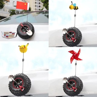 【優選精品】汽車裝飾小備胎迷你越野後備箱小輪胎電動車網紅個性創意國旂車貼機車 ins日韓風 DGA4