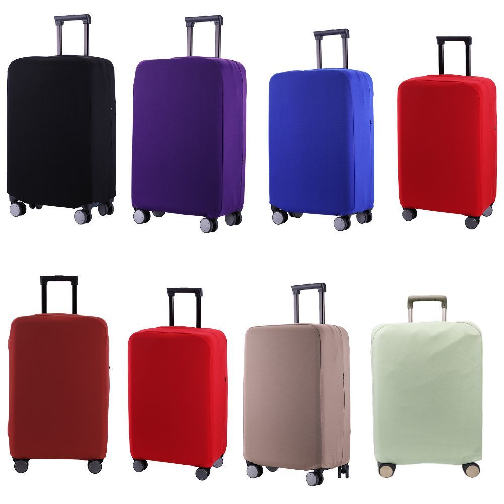 行李箱保護套 行李箱防塵套 防水套 彈力旅行箱套行李箱保護套防塵耐磨託運箱子套24紫色免洗彩色鬆緊 行李箱配件