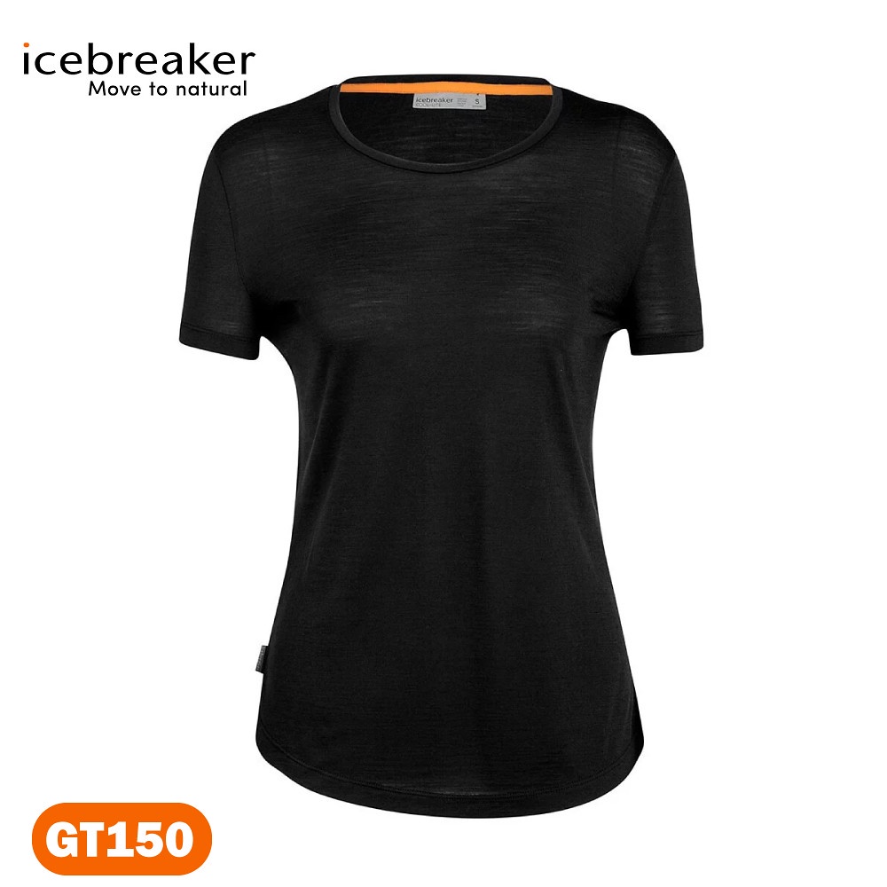 【Icebreaker 女 Sphere II Cool-Lite 圓領短袖上衣-GT150《黑》】IB0A56D3