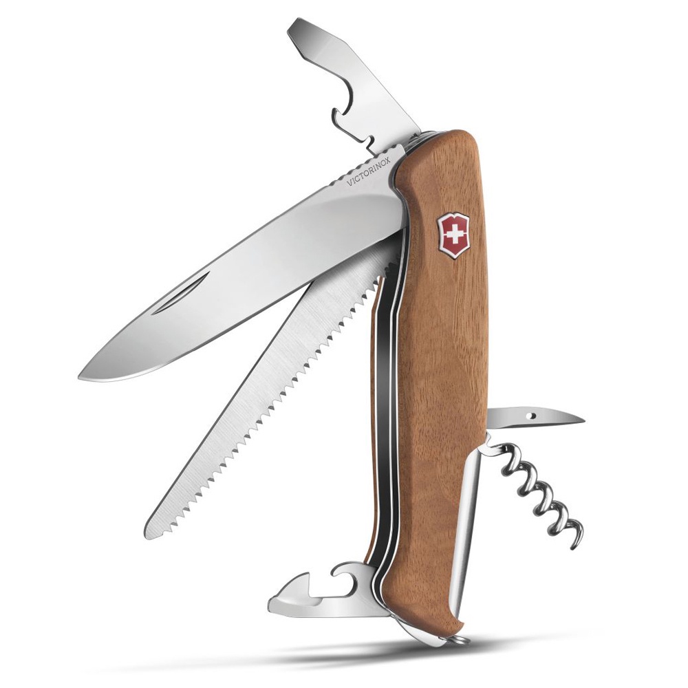 VICTORINOX 瑞士維氏遊俠胡桃木安全鎖10用瑞士刀 09561.63