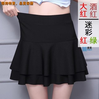❄️優惠低價❄️半身裙女新款雙層水兵舞裙廣場舞裙子服裝跳舞表演服蛋糕短裙優品hw92