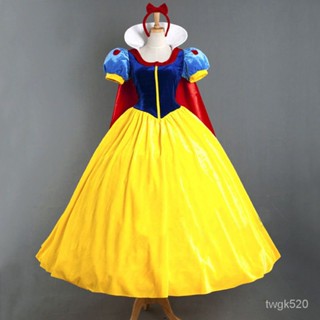 白雪公主洋裝 演齣服 成人白雪公主裙子女舞臺錶演演齣服cosplay公主服裝兒童節日禮服