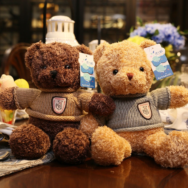 廠傢批髮毛衣泰迪熊公仔毛絨玩具小熊抱枕佈娃娃婚慶禮品禮物小熊