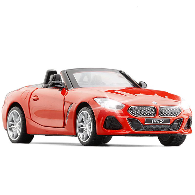 模型車 1:30模型車 BMW-Z4模型車 M40I敞篷跑車模型 玩具車 閤金車模 兩開門聲光迴力模型車 節日禮物
