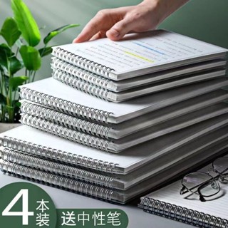 筆記本本子上翻加厚PP線圈網格本B5高中大學生課堂考研方格格子本230401