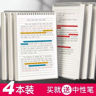 A5/B5/A4上翻線圈本子筆記本加厚簡約學生記事本手賬本橫線網格本230401