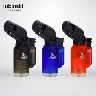 💕臺灣出貨💕LUBINSKI打火機 塑膠透明尼龍單直沖防風迷你雪茄打火機瓦斯打火機造型打火機男友禮物