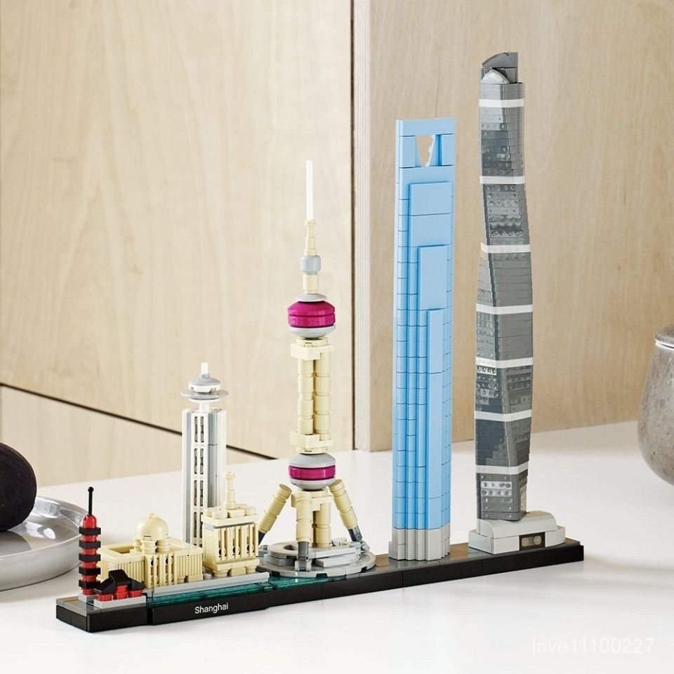 兼容樂高21039上海天際綫 迪拜天際綫倫敦天際綫拚裝拼裝模型益智玩具