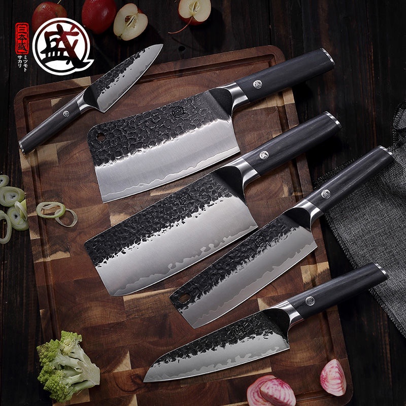 日本三本盛菜刀家用廚師專用鋒利廚刀切片刀斬切刀廚房三德刀牛刀