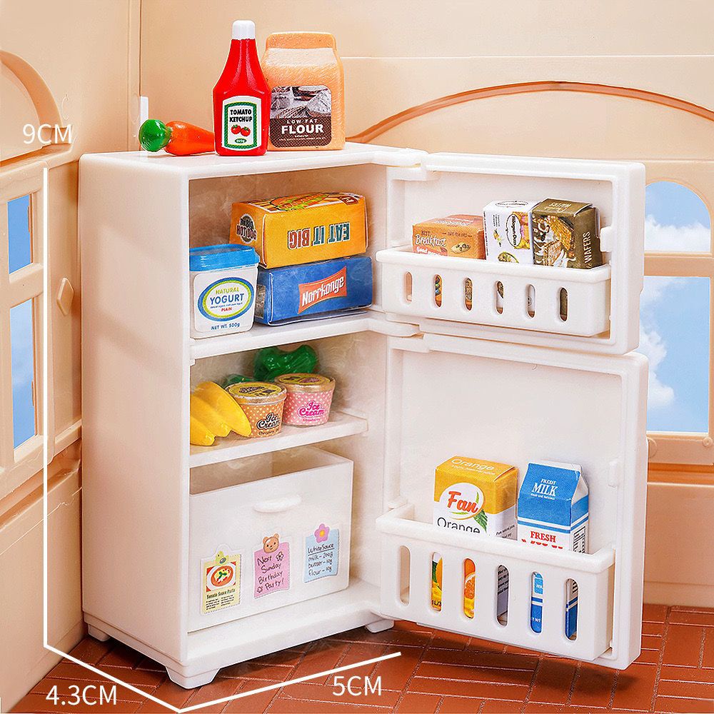 微縮食玩創意迷你小冰箱模型小傢電過傢傢玩具仿真廚房用具拚裝
