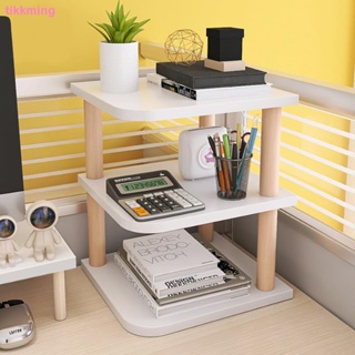 ✣☸☑優購大賣場 桌面書架置物架多層木質辦公室桌上轉角高顏值書桌收納架小書架