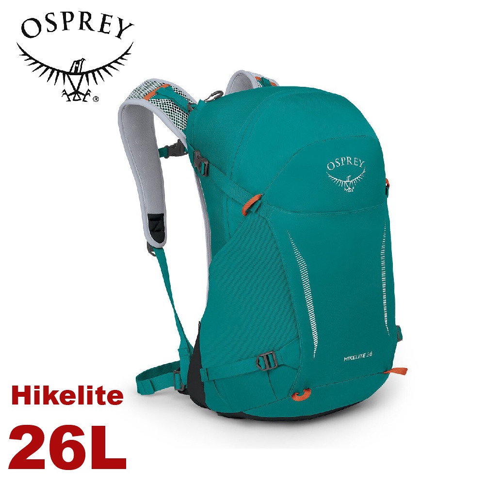 【OSPREY 美國 Hikelite 26L 輕量網架健行背包《冒險綠》】隨身背包/登山背包/運動背包