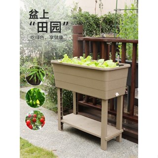 花盆種植專用箱家庭陽臺種植花箱樹脂花槽容量大號專用盆種菜神器