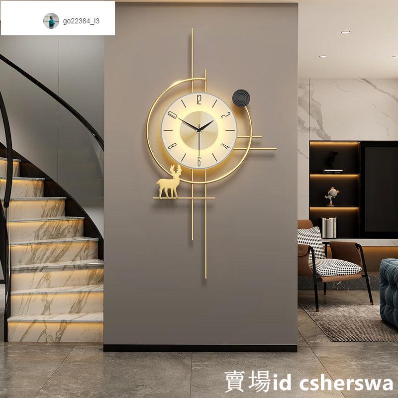 好家居特价美世達掛鐘客廳2023新款時鐘創意裝飾鐘表藝術輕奢網紅現代簡約
