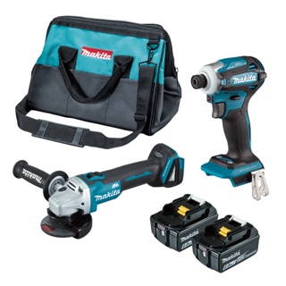 MAKITA 牧田 18V充電式無碳刷超值雙機組 DGA406GX4 6.0Ah雙電 (DTD172 + DGA406)