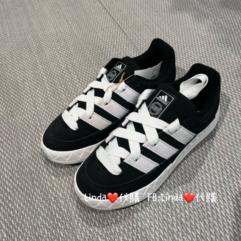 Linda❤️代購 限量 復古 Adidas Adimatic鯊魚麵包鞋 休閒 板鞋 黑淺灰 GY5274 情侶 寬鞋帶