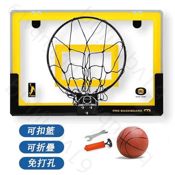 【可折疊可扣籃】掛門籃球框籃球板室內透明籃球板籃球架籃筐藍框玩具 nba nba球衣